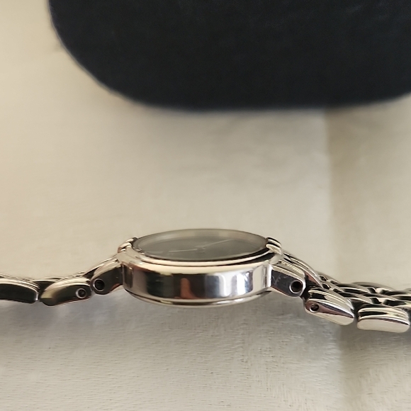 Citizen Eco-Drive Ladies Silver Bracelet Watch with Black Starburst Dial - Picture 6 of 8